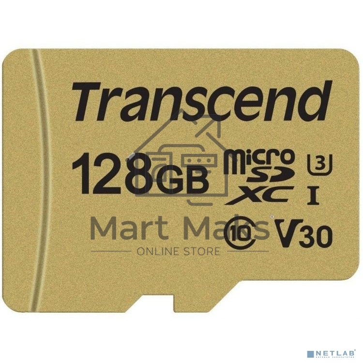 Флеш карта microSD 128GB Transcend microSDXC Ultimate UHS-I U3, V30, (SD адаптер), MLC