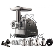 Мясорубка электрическая Moulinex ME688832 черный, 2200 Вт, 4.5 кг/мин, реверс, насадки - 6