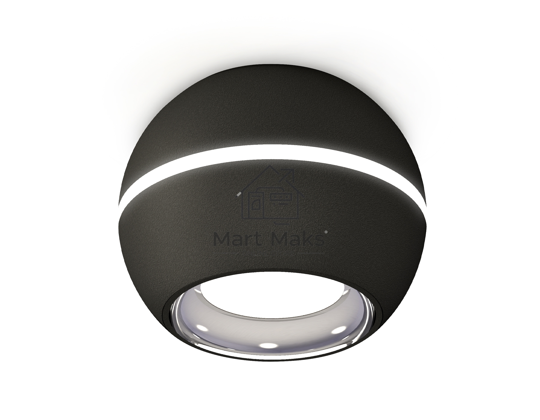 Светильник Ambrella Light XS1102002 SBK/PSL черный песок/серебро полированное MR16 GU5.3 LED 3W 4200K (C1102, N7023)