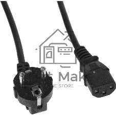 Кабель KingPrice KP-PC-Euro-C13-3m Евровилка IEC C13 3м черный