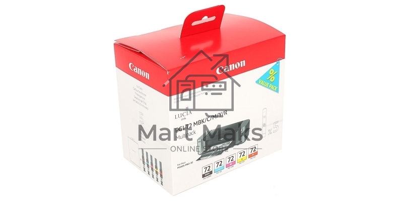 Картридж струйный CANON PGI-72 MBK/C/M/Y/R MULTIPACK (1640 стр. 13 мл) для CANON PRO-10