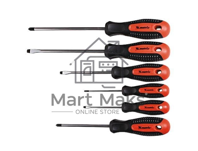 Отвертка MATRIX 13351проф. fusion crv 3компонентная рукоятка antislip 6шт.