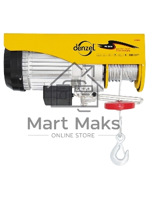 Тельфер Denzel TF-250электрический 0.25т 540Вт высота 12м 10 м/мин Тельфер Denzel TF-250электрический 0.25т 540Вт высота 12м 10 м/мин