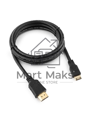 Кабель Cablexpert HDMI-mini HDMI CC-HDMI4C-6, 19M/19M, v2.0, медь, позол.разъемы, экран, 1.8м, черный, пакет