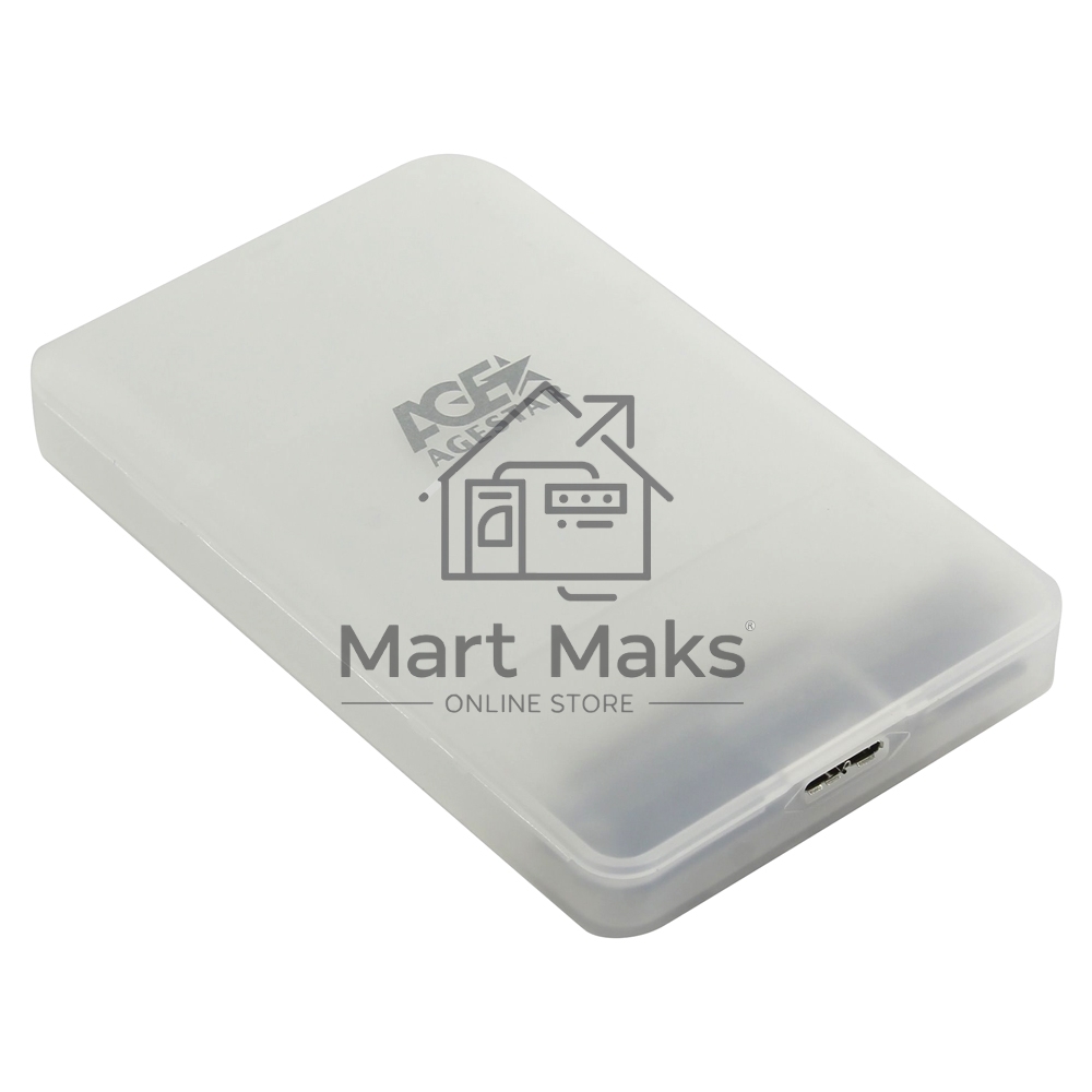 Внешний корпус для HDD/SSD AgeStar 3UBCP3 SATA пластик белый 2.5