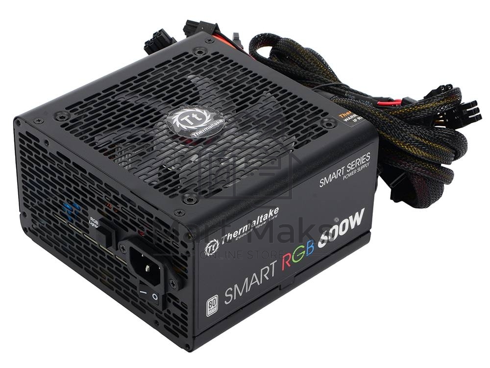 Блок питания Thermaltake Smart RGB (PS-SPR-0600NHSAWE-1), 600Вт, 80 PLUS, 120мм, черный