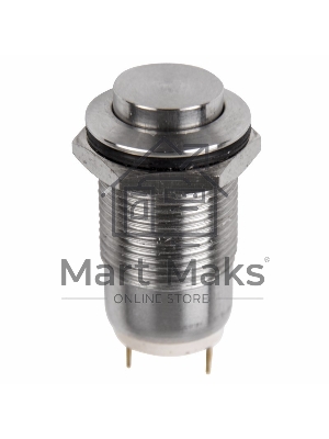 Кнопка антивандальная Ø12 Фикс (2с) ON-OFF выпуклая Rexant