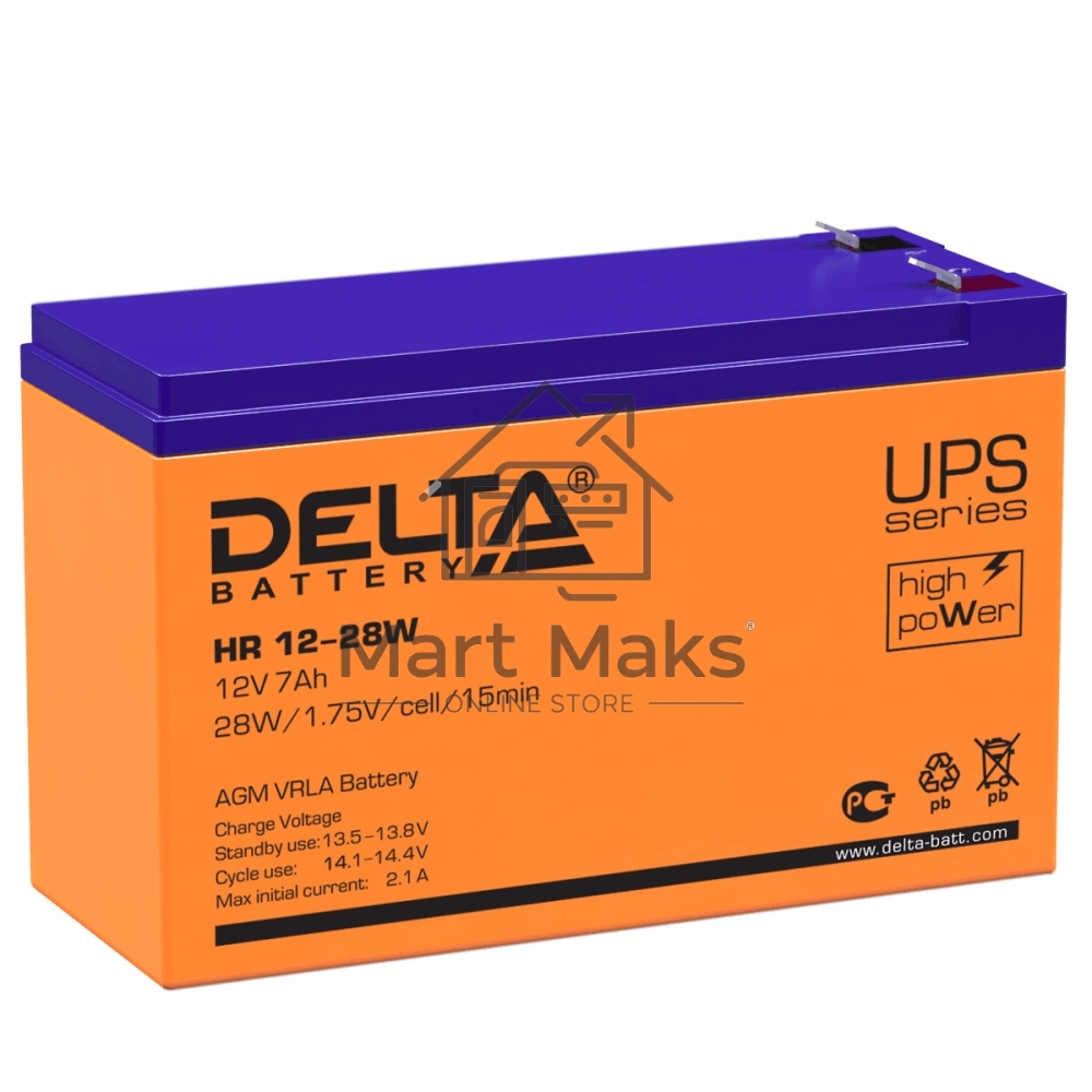 Батарея Delta HR 12-28 W (12V, 7Ah)