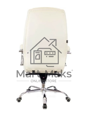 Кресло офисное Everprof Kron M бежевое (экокожа, хром, ролики, Мультиблок)