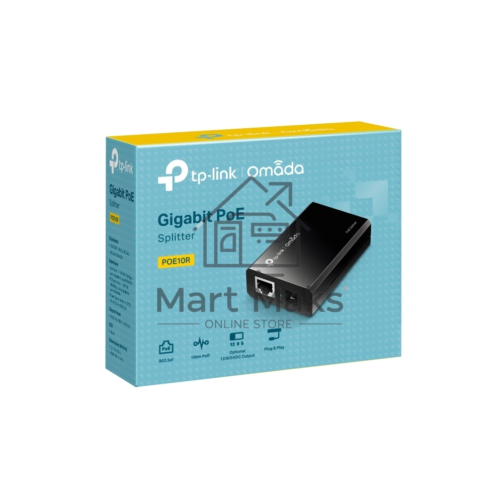 Сетевой адаптер TP-Link SMB TL-PoE10R Сплиттер PoE Data and Power carried over the same cable up to 100m, 5V/12V