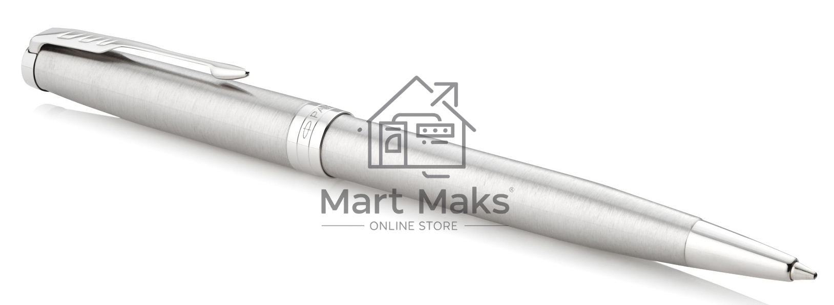 Ручка шариковая Parker Sonnet Core K526 (CW1931512) Stainless Steel CT M, черные чернила, подарочная коробка