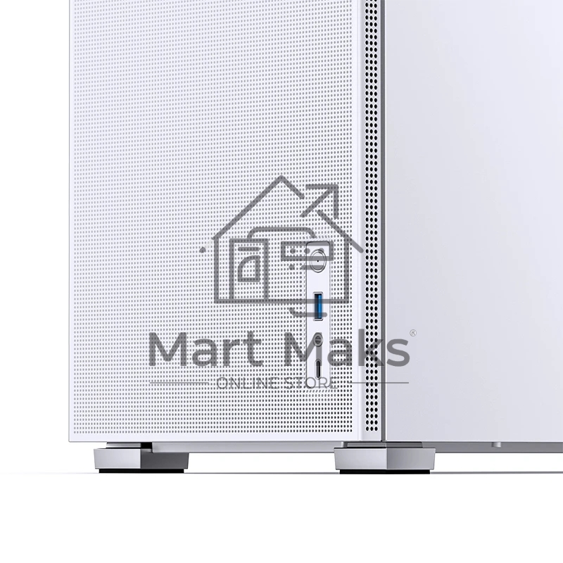 Корпус без блока питания Case JONSBO D41 MESH, Midi-Tower, TG, no fan, 1xUSB-A 3.2 + 1xUSB-C 3.2, ATX, mATX White