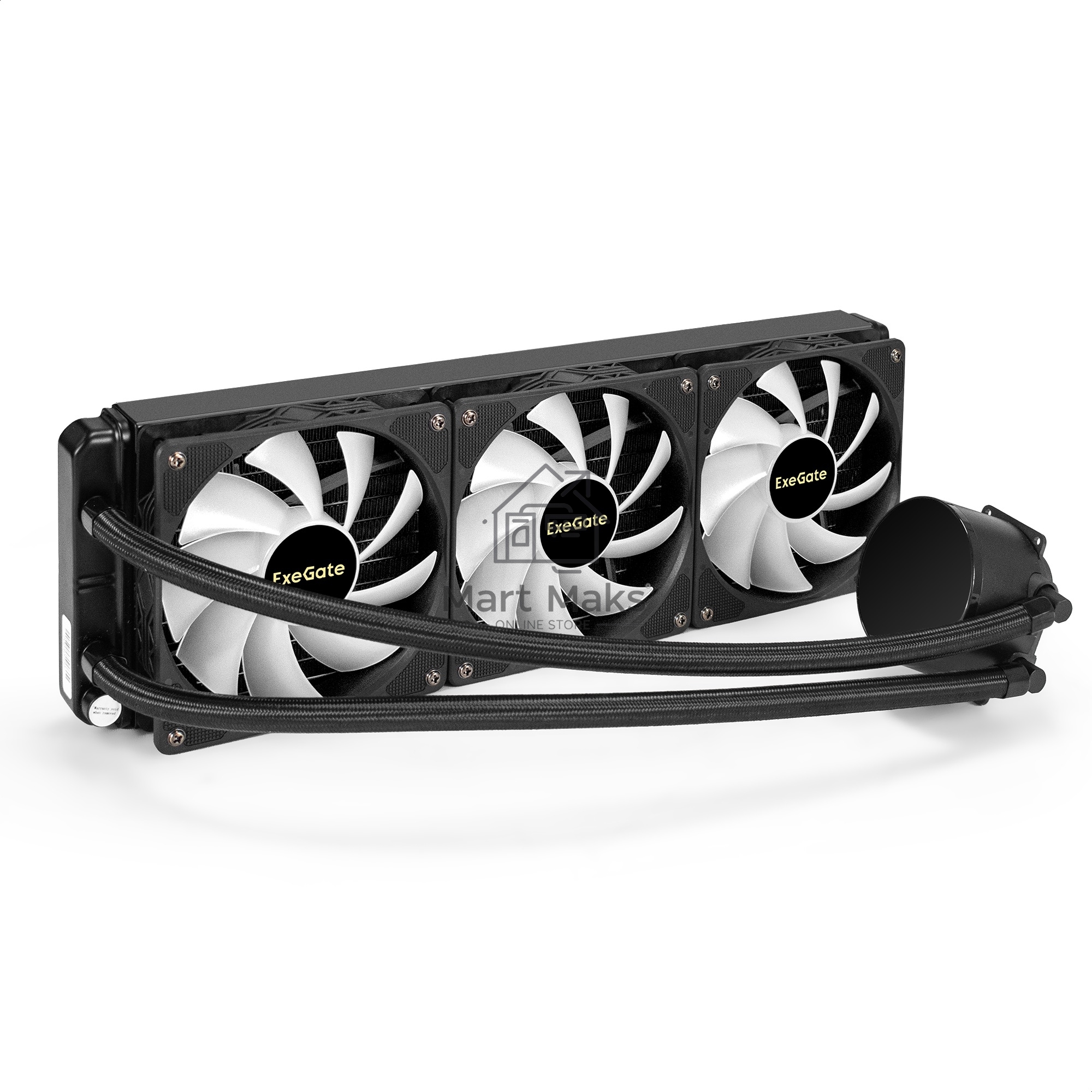 Система водяного охлаждения ExeGate BlackWater-360.PWM.RGb черный, 120 мм, алюминий/медь, 2000 об/мин, 37 дБ, 4 pin, 280 Вт