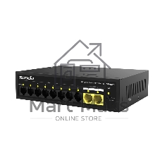 Коммутатор Tenda S110GPC, 8×100 Мбит/с PoE + 2×1 Гбит/с, неуправляемый
