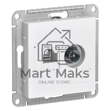 Механизм розетки 2-м AtlasDesign комп. RJ45 кат.5E+TV белый SchE ATN000189