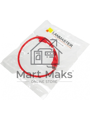 Патч-корд Lanmaster utp LAN-PC45/U5E-0.5-RD вилка RJ-45-вилка RJ-45 кат.5е 0.5м красный LSZH (уп.:1шт)