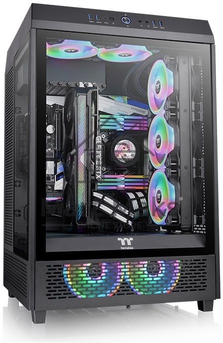 Компьютерный корпус Thermaltake The Tower 500 черный без БП ATX 1x120mm 3x140mm 4xUSB3.0 2xUSB3.1 audio bott PSU