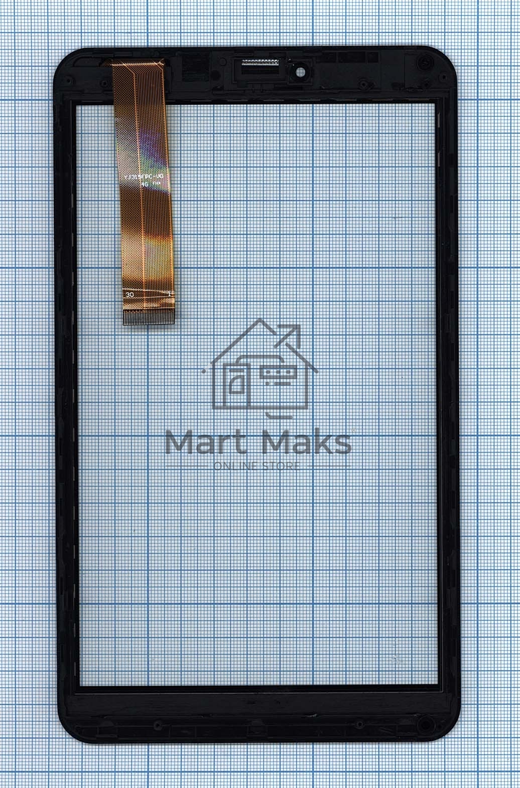 Сенсорное стекло (тачскрин) для Irbis TZ90, черное с рамкой