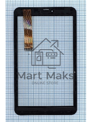 Сенсорное стекло (тачскрин) для Irbis TZ90, черное с рамкой