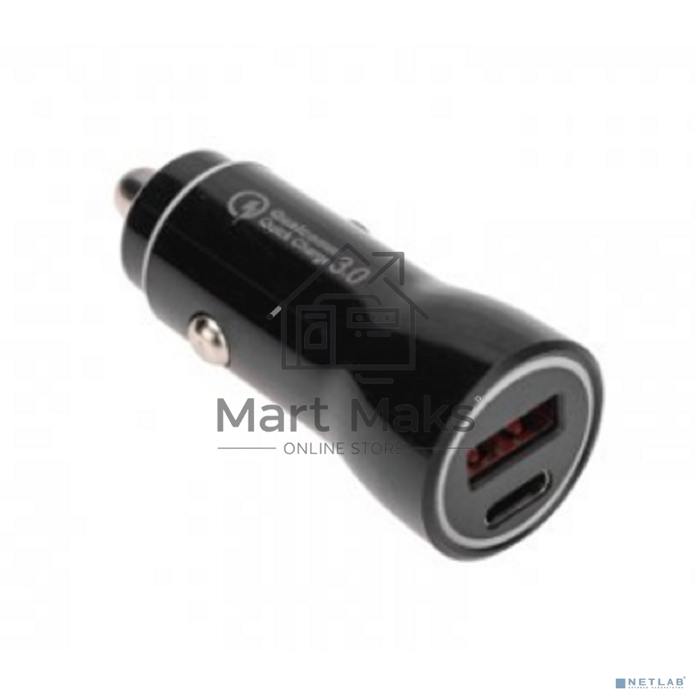 Автозарядка в прикуриватель Rexant АЗУ USB-A (QC 3.0)+USB-C (PD), 38Вт черный
