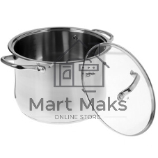 Кастрюля Lara LR02-42 10 л (нерж) 26x19 см, 10 л, капсулир индукц дно, стекл крышка