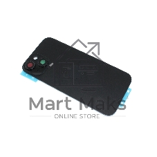Задняя крышка (стекло) для iPhone 15 (A3090) в сборе со стеклом камеры черная Задняя крышка (стекло) для iPhone 15 (A3090) в сборе со стеклом камеры черная