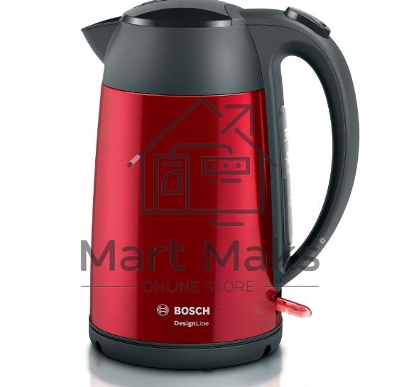 Чайник электрический Bosch TWK3P424 1.7л. 2400Вт красный (корпус: нержавеющая сталь)