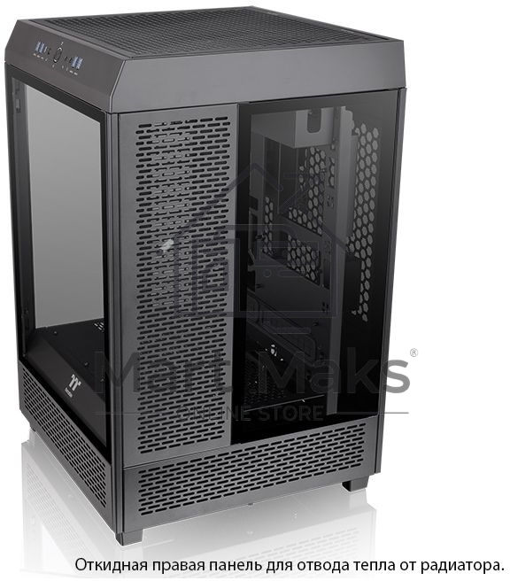 Компьютерный корпус Thermaltake The Tower 500 черный без БП ATX 1x120mm 3x140mm 4xUSB3.0 2xUSB3.1 audio bott PSU