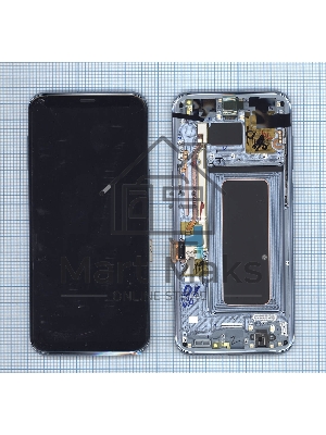 Дисплей для Samsung Galaxy S8 Plus SM-G955F черный с голубой рамкой