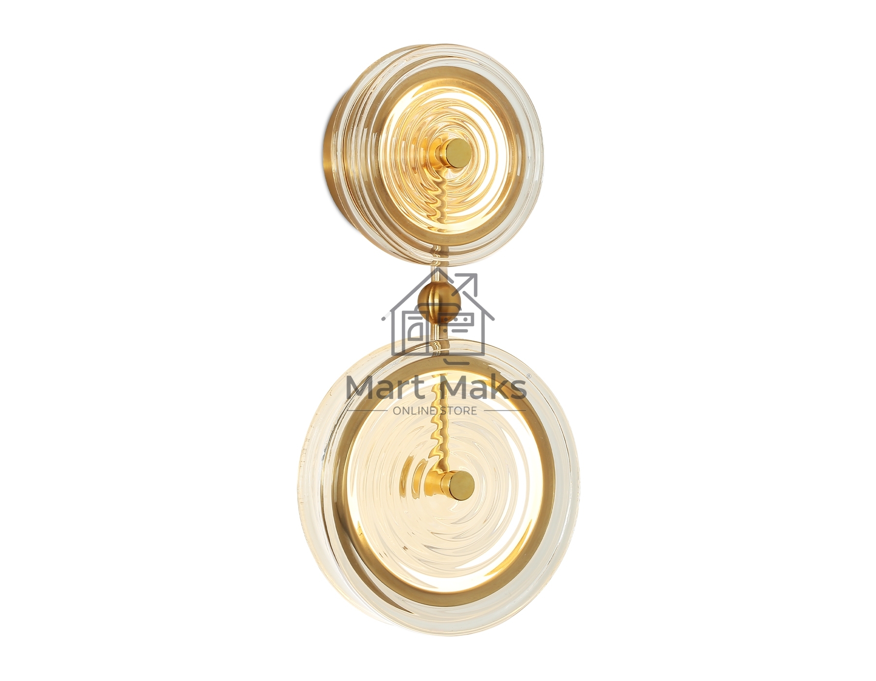 Настенный светодиодный светильник Ambrella light LH31118/2 BS/CL латунь/прозрачный 15W 3000K 200*90*390