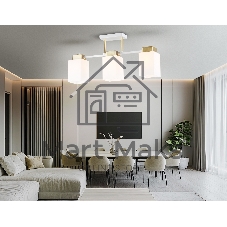 Светильник Ambrella light TR303045/3 WH/GD белый/золото E27/3 max 60W 540*100*270