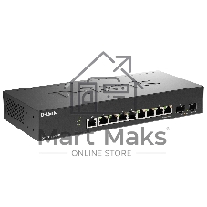 Коммутатор D-Link DGS-1210-10X/ME/C1A, 8×1 Гбит/с + 2×10 Гбит/с SFP+, управляемый