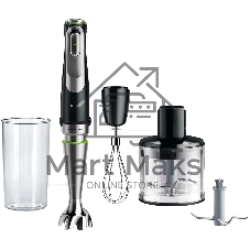Блендер погружной Braun MQ9135XI черный, 1200 Вт, плавная регулировка, турбо