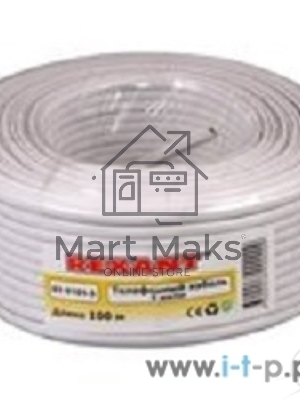 Кабель Rexant (01-5101-3) Кабель телефонный 4 жилы 100м CCA белый (ШТЛП-4)