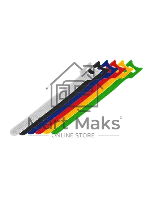 Набор хомутов-стяжек многоразовых на липучке Rexant 210х16 мм, цветная, упаковка 12 шт.