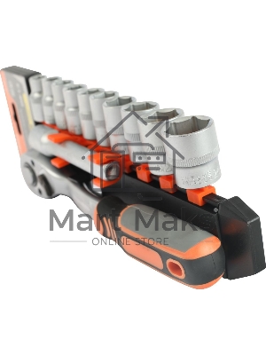 Набор торцовых головок PATRIOT SSR-1/2, CrV сталь, трещотка, удлинитель, 12 предм.Тороцовые головки 10 шт: 10,11,12,13,14,15,17,19,22,24мм удлинитель 125мм 1шт трещотка 72 зуба 1 шт