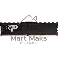 Оперативная память Patriot Signature Premium, DDR4, 16GB (1x16 GB), 2666 MHz, CL19, DIMM, радиатор, черный