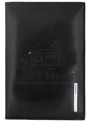 Обложка для паспорта Piquadro Blue Square PP5255B2/N, черный, натур.кожа
