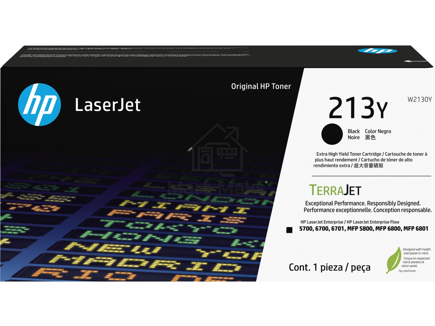 Картридж лазерный HP 213Y Black Extra High Yield Original LaserJet Toner Cartridge