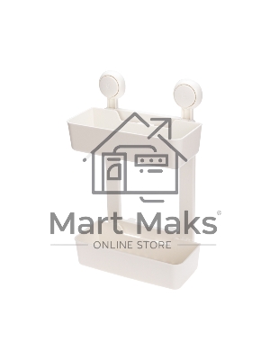 Полка двухъярусная настенная HALSA HLS-F-110W на вакуумной присоске