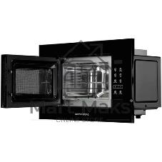 Встраиваемая микроволновая печь Kuppersberg HMW 620 B, объем 20 л, мощность 700 Вт, поворотный стол, High-Tech, 9 автоматических программ, гриль, сенсорное управление, черный