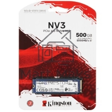 Накопитель SSD Kingston NV3, 500Gb, M.2 2280, PCIe 4.0 x4, NVMe, R/W 5000/3000