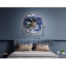 Настенно-потолочный светодиодный светильник Ambrella light FW11136 BK черный 50W LED 3000-6400K D800*38