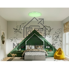 Умный светодиодный светильник FZ2002 WH белый IP54 25W 3000K-6500K+RGB Wi-Fi Алиса/Tuya/Smart Home/Alexa D370*55 (ПДУ ИК)
