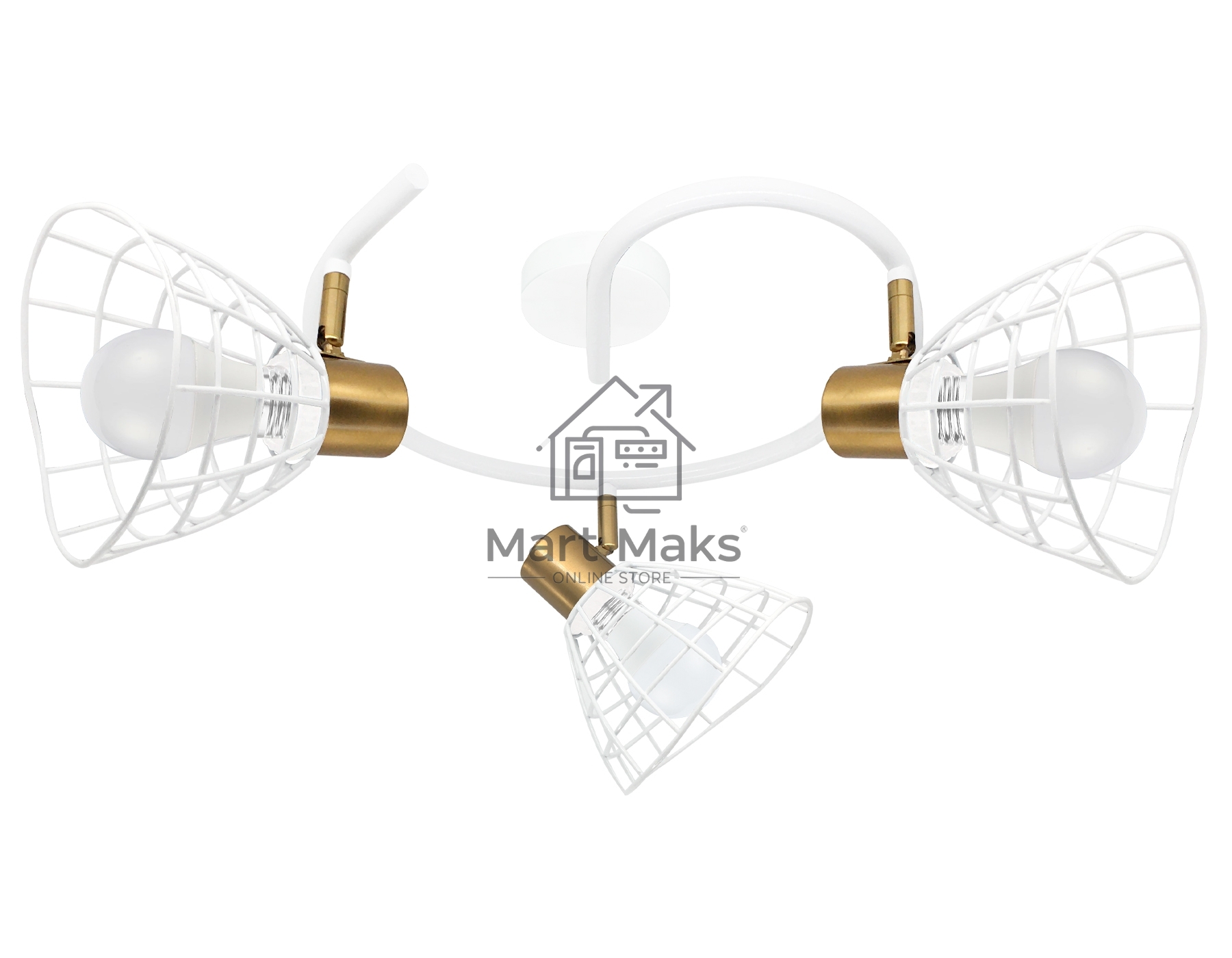 Светильник Ambrella light TR8605/3 WH/GD белый/золото E27*3 max 40W D325*230