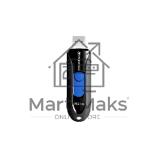 Флешка USB Transcend JetFlash 790 (TS256GJF790K), 256Gb, USB 3.1, R/W 90/40, черный/синий
