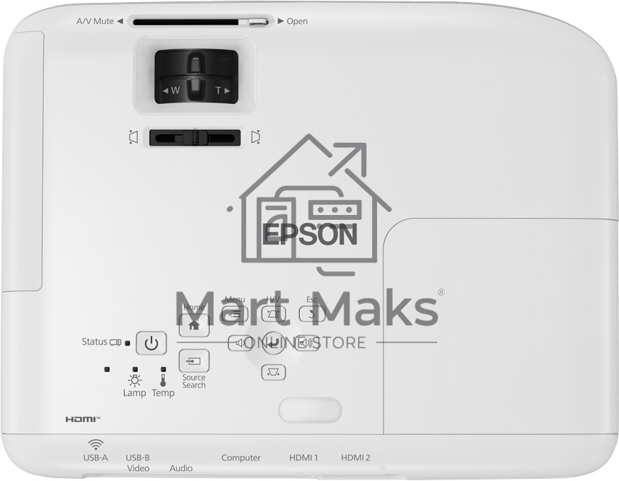 Проектор Epson EB-FH06 белый (LCD, 1920×1080, 3500Lm, 16000:1, 2.7 kg) (V11H974040)