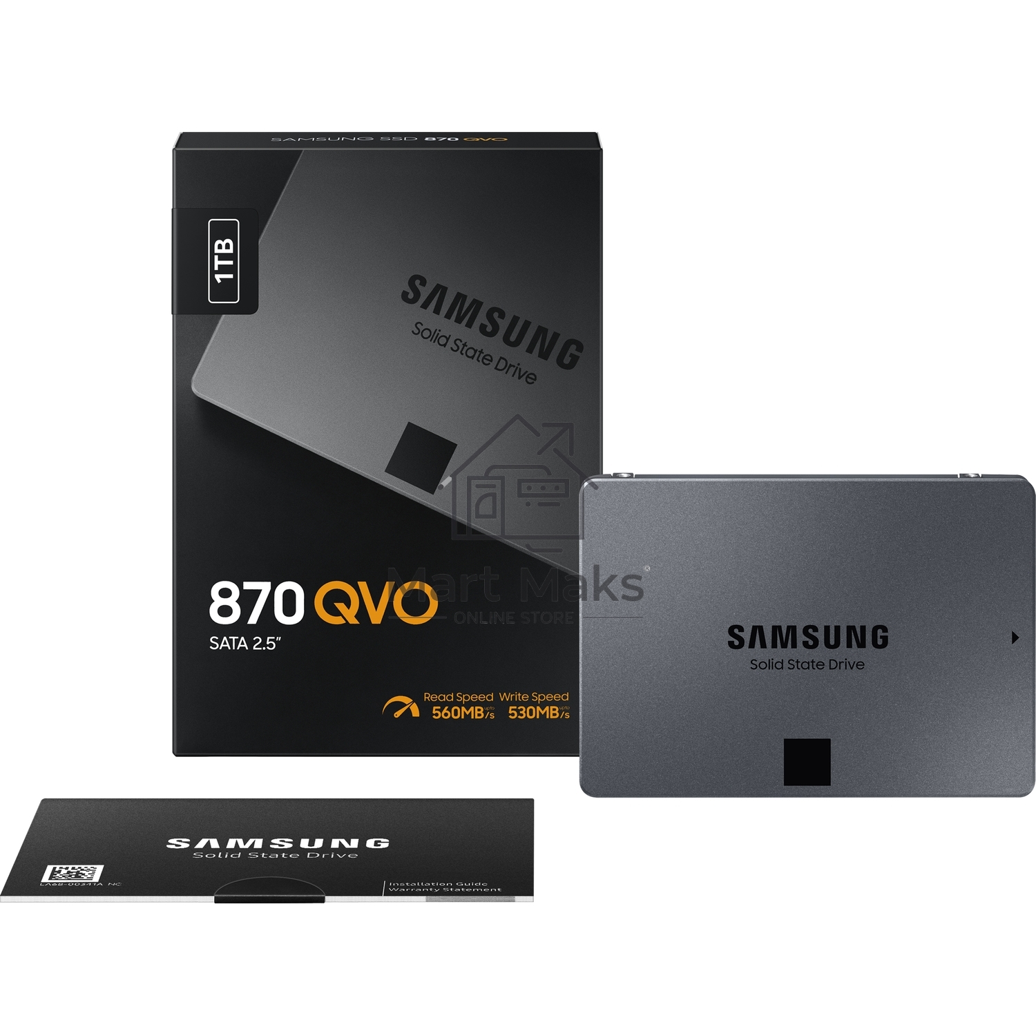 Накопитель SSD Samsung 870 QVO, 1TB, SATA III, 2.5