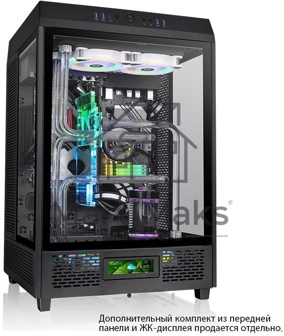 Компьютерный корпус Thermaltake The Tower 500 черный без БП ATX 1x120mm 3x140mm 4xUSB3.0 2xUSB3.1 audio bott PSU