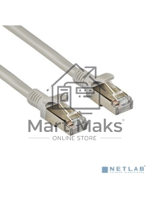 Патч-корд ExeGate FTP-RJ45-RJ45-C5e-CU-2M-GY, FTP, cat.5e, 2м, медь, серый